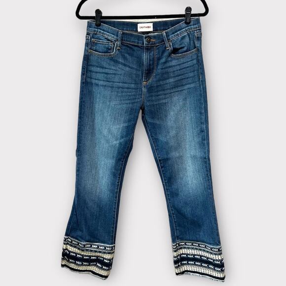 Driftwood Colette Straight Crop with Aztec Embroidered Cuff Med Wash 30 x 26 - Picture 3 of 16